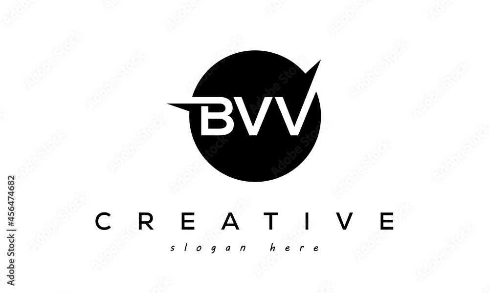 Wall mural bvv creative circle letter logo design victor