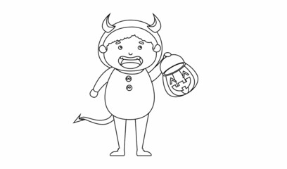 Halloween coloring page and books for kids