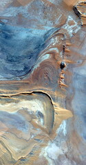   vertical abstract photography of the deserts of Africa from the air, aerial view of desert...