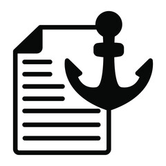 anchor text black filled line design, SEO and web flat design for mobile concepts and web apps. Collection of modern infographic logo and pictogram. © CreativeStudio