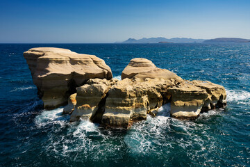 Famous rock at Sarakiniko beach