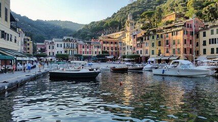 Fototapeta premium view of portofino marina in italy