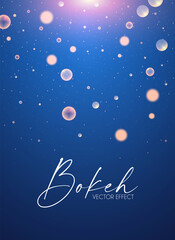 Fototapeta na wymiar Soft bokeh. Elegant vector light effect. Fluid color and blur trendy screen design.