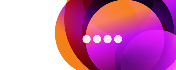 Fluid gradients, swirls and circles. Bright color lines. Vector Illustration For Wallpaper, Banner, Background, Landing Page