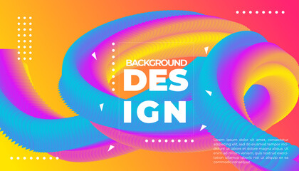 Fototapeta premium Technology background made of abstract fluid design in intense colors. Vector illustration.