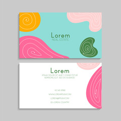 Fototapeta premium Business Card Set. Vector illustration. EPS10