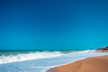 The beautiful sea of Numana in Conero after a big storm, Ancona province, Marche region.