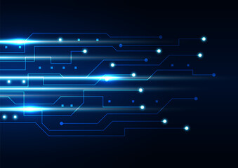 Circuit technology background with hi-tech digital data connection system