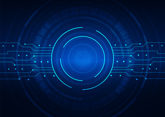 Obraz premium Circuit technology background with hi-tech digital data connection system