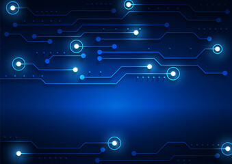 Circuit technology background with hi-tech digital data connection system