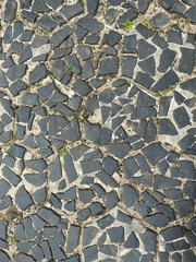 Texture of stone pavement called trilink