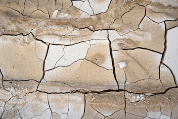 background of yellow color from cracks in the desert