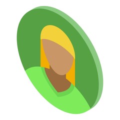 Woman avatar icon isometric vector. Anonymous person. Mystery unknown