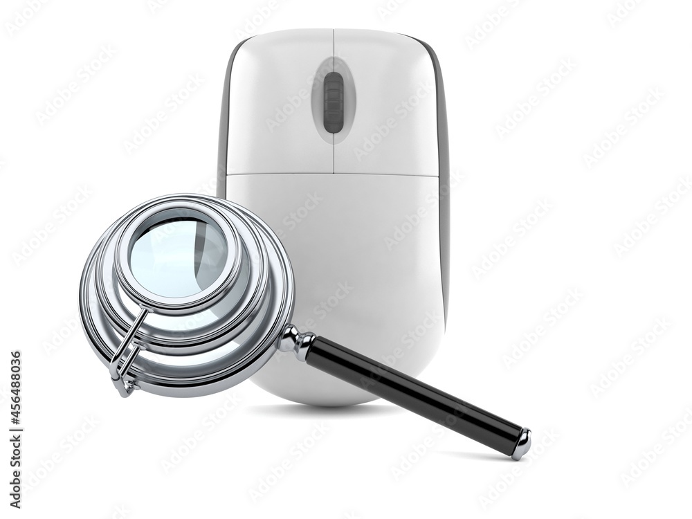 Sticker Computer mouse with magnifying glass