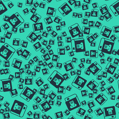 Black History book icon isolated seamless pattern on green background. Vector