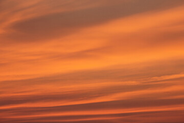 Fototapeta premium Landscape sunset lights orange red.