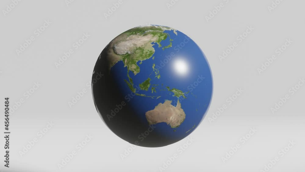 Poster 3d modeling earth planet on a white background. concept 3d render element