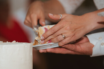 Hochzeitskuchen / Kuchen / Veranstaltung / Verlobungskuchen / Anschneiden