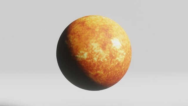 3D modeling star Sun on a white background. Concept 3d render element
