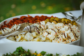 Grillparty / Hochzeitsparty / Barbecue / Salat / Grillen