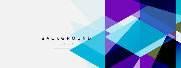 Fototapeta premium Mosaic triangles geometric background. Techno or business concept, pattern for wallpaper, banner, background, landing page