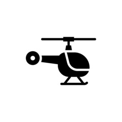 Helicopter vector solid icon style illustration. Eps 10 file