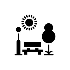 Park vector solid icon style illustration. Eps 10 file