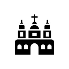 Church vector solid icon style illustration. Eps 10 file