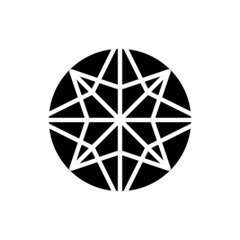 Wind rose vector solid icon style illustration. Eps 10 file