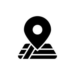 Location vector solid icon style illustration. Eps 10 file