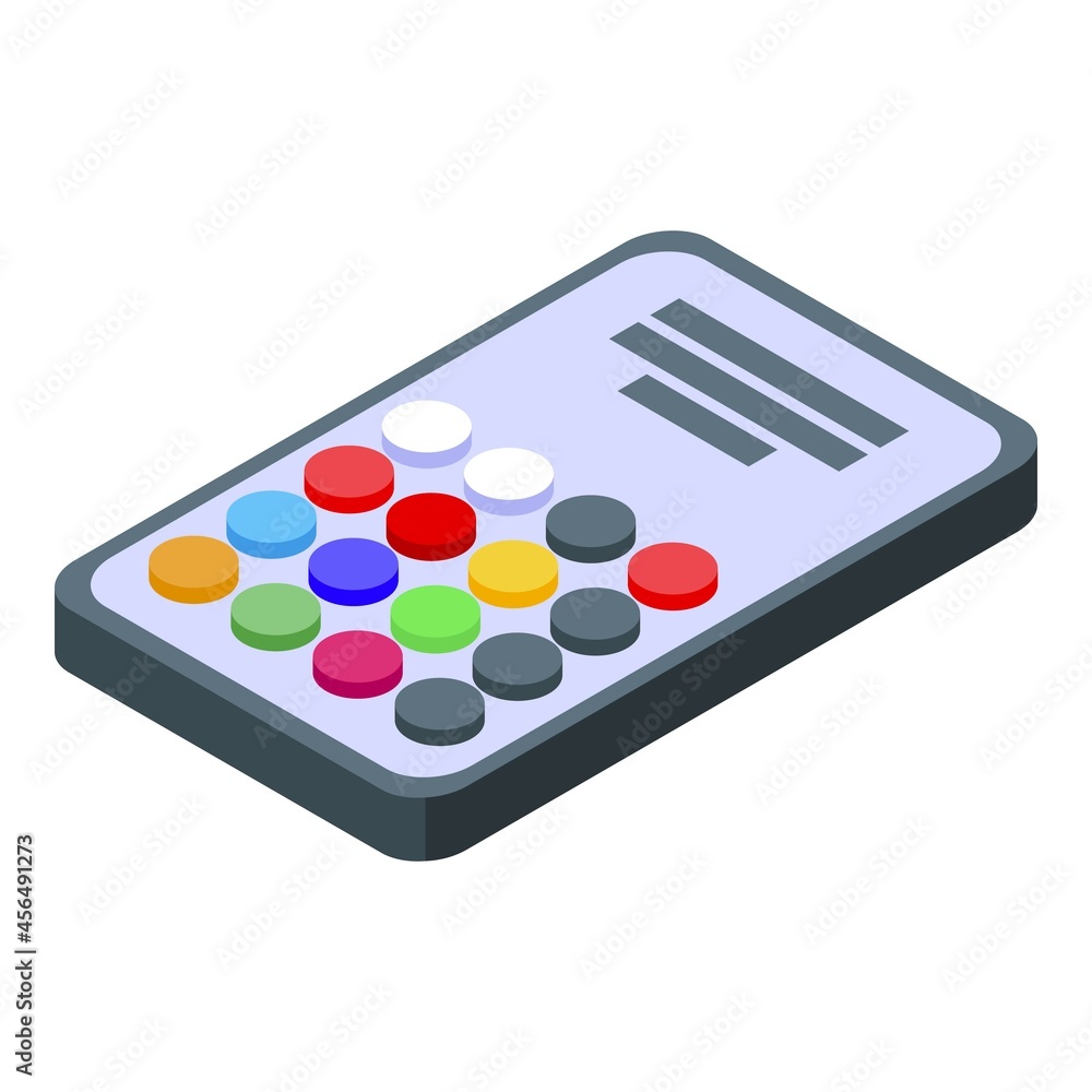 Aufkleber smart bulb remote control icon isometric vector. idea lightbulb. business solution