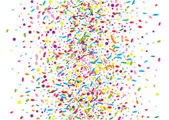 Red Element Background White Vector. Confetti Gift Design. Celebration Template. Blue Polka Parade Texture. Orange Fiesta.