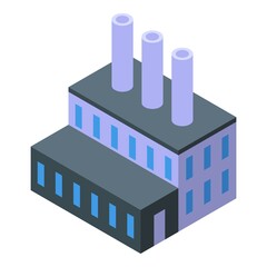Business factory icon isometric vector. Industry plant. Building production