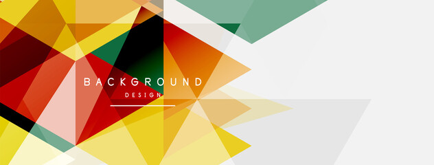 Mosaic triangles geometric background. Techno or business concept, pattern for wallpaper, banner, background, landing page