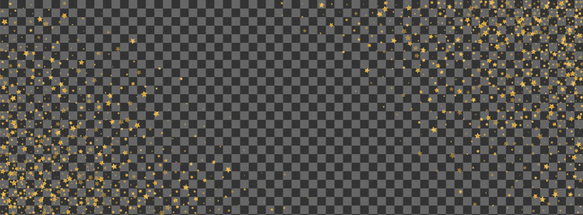 Bright Sequin Background Transparent Vector. Star Holiday Template. Shiny Isolated. Glory Card. Gold Stars Success.
