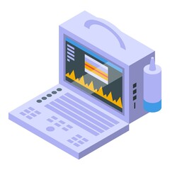 Ultrasound icon isometric vector. Baby examination. Pregnant test