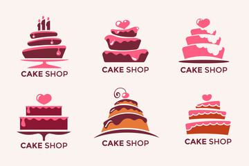 Sweet Cake and Bakery Shop Emblem Collection Pack Set