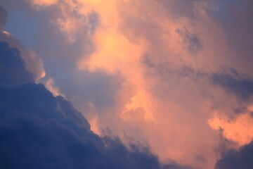 Naklejka na ściany i meble Cloud and sunset photo set