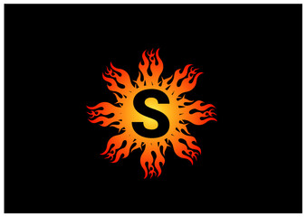 Fire S Letter Logo And Icon Design Template
