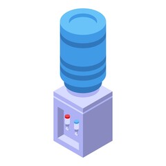 Water cooler icon isometric vector. Office bottle. Drink dispenser