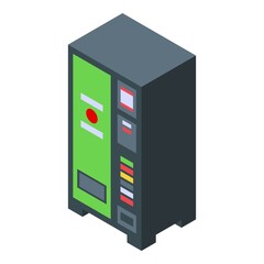 Drink bottle machine icon isometric vector. Water cocktail. Factory machinery