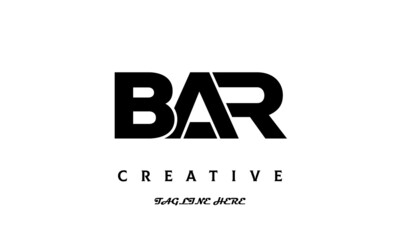 BAR creative three latter logo design