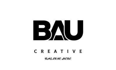 BAU creative three latter logo design