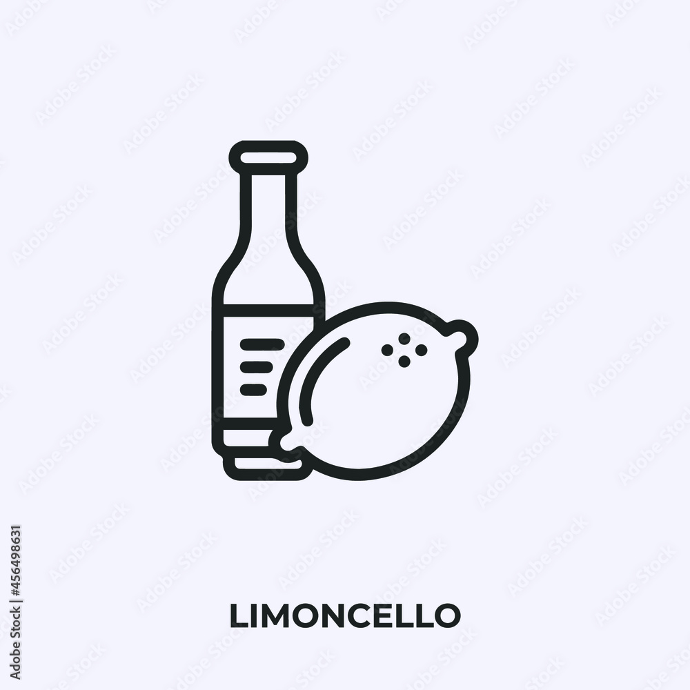 Poster limoncello icon vector. linear style sign for mobile concept and web design. limoncello symbol illus