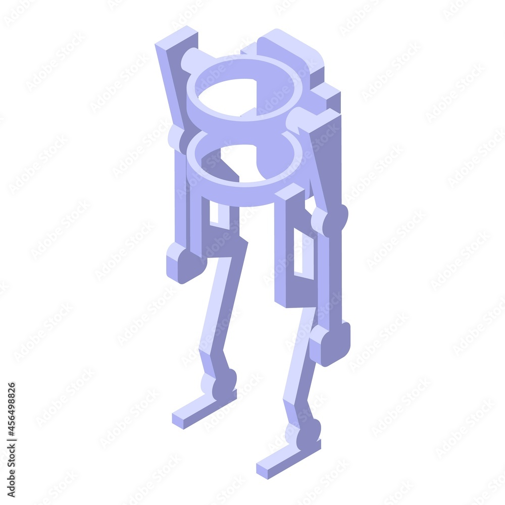 Poster exoskeleton icon isometric vector. robot suit. human exosckeleton