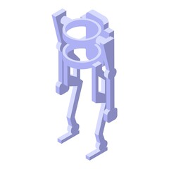 Exoskeleton icon isometric vector. Robot suit. Human exosckeleton