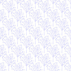 Seamless pattern with tree branches