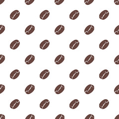 Seamless vector pattern with coffee beans