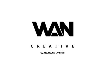 creative three latter WAN logo design