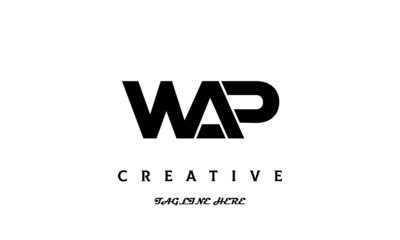 creative three latter WAP logo design